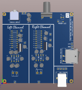 Rendered PCB in Altium.